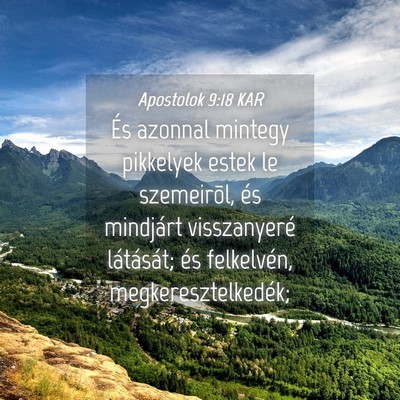 Picture 04 - Apostolok 9:18 KAR - És azonnal mintegy pikkelyek estek le - Bible Verse Picture