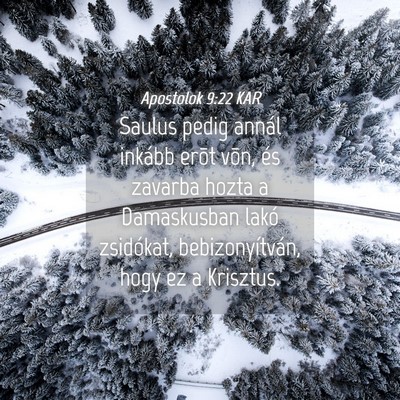 Picture 04 - Apostolok 9:22 KAR - Saulus pedig annál inkább erõt võn, és - Bible Verse Picture