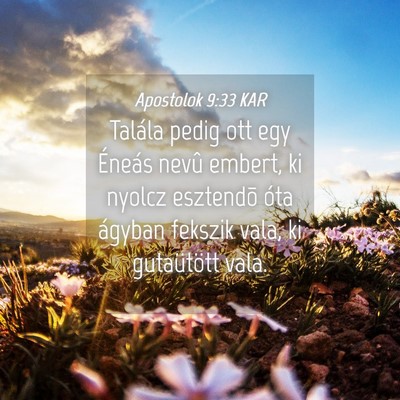 Picture 04 - Apostolok 9:33 KAR - Talála pedig ott egy Éneás nevû embert, ki - Bible Verse Picture