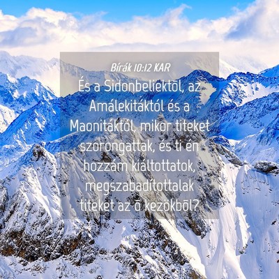 Picture 04 - Bírák 10:12 KAR - És a Sidonbeliektõl, az Amálekitáktól és a - Bible Verse Picture