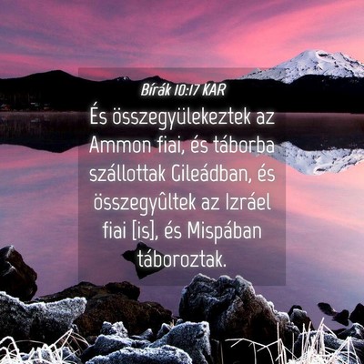 Picture 04 - Bírák 10:17 KAR - És összegyülekeztek az Ammon fiai, és - Bible Verse Picture