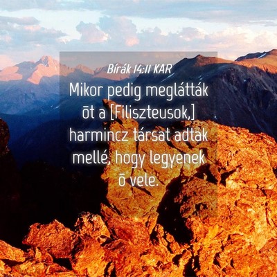 Picture 04 - Bírák 14:11 KAR - Mikor pedig meglátták õt a [Filiszteusok,] - Bible Verse Picture