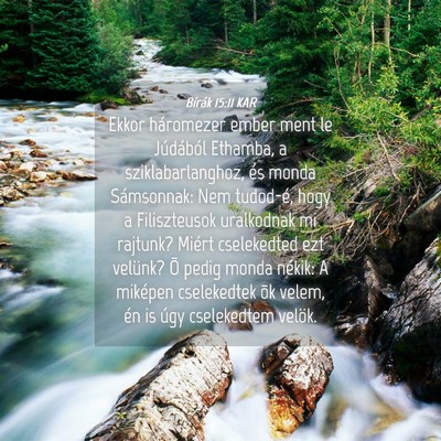Picture 04 - Bírák 15:11 KAR - Ekkor háromezer ember ment le Júdából - Bible Verse Picture