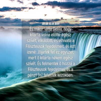Picture 04 - Bírák 16:18 KAR - És mikor látta Delila, hogy kitárta volna - Bible Verse Picture