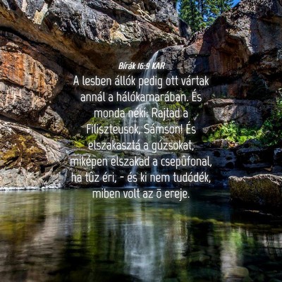 Picture 04 - Bírák 16:9 KAR - A lesben állók pedig ott vártak annál a - Bible Verse Picture