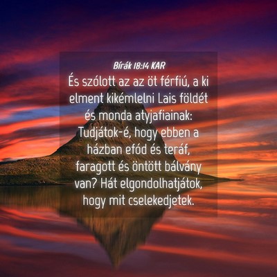 Picture 04 - Bírák 18:14 KAR - És szólott az az öt férfiú, a ki elment - Bible Verse Picture