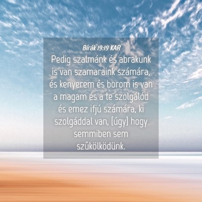 Picture 04 - Bírák 19:19 KAR - Pedig szalmánk és abrakunk is van szamaraink - Bible Verse Picture