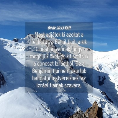Picture 04 - Bírák 20:13 KAR - Most adjátok ki azokat a férfiakat, a Béliál - Bible Verse Picture
