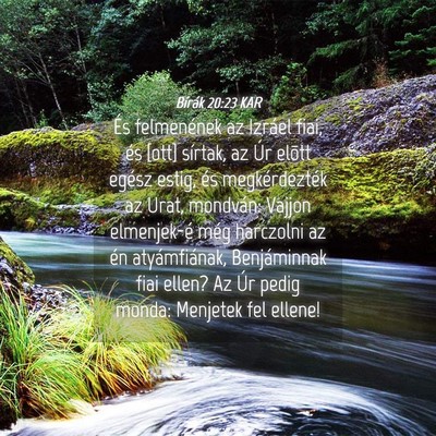 Picture 04 - Bírák 20:23 KAR - És felmenének az Izráel fiai, és [ott] - Bible Verse Picture