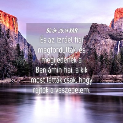 Picture 04 - Bírák 20:41 KAR - És az Izráel fiai megfordultak, és - Bible Verse Picture