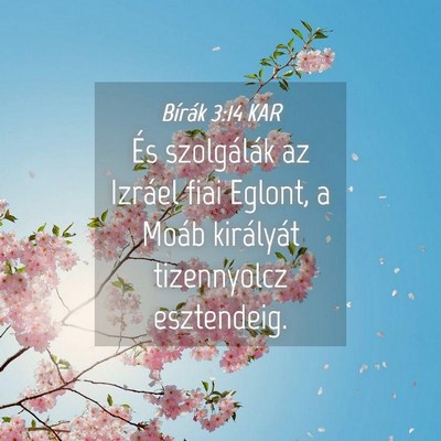 Picture 04 - Bírák 3:14 KAR - És szolgálák az Izráel fiai Eglont, a Moáb - Bible Verse Picture