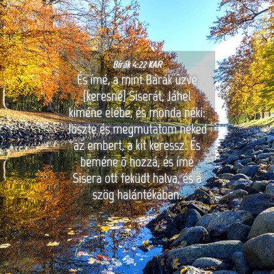 Picture 04 - Bírák 4:22 KAR - És ímé, a mint Bárák ûzve [keresné] - Bible Verse Picture