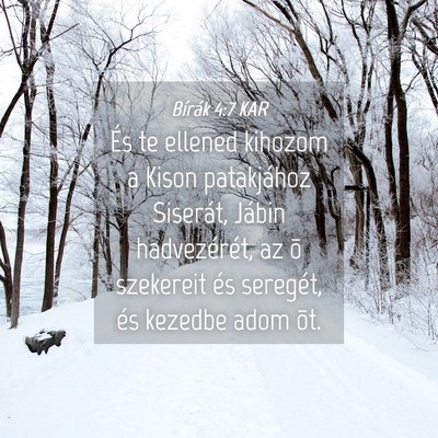 Picture 04 - Bírák 4:7 KAR - És te ellened kihozom a Kison patakjához - Bible Verse Picture
