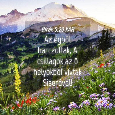 Picture 04 - Bírák 5:20 KAR - Az égbõl harczoltak, A csillagok az õ - Bible Verse Picture