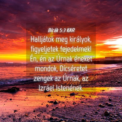 Picture 04 - Bírák 5:3 KAR - Halljátok meg királyok, figyeljetek fejedelmek! - Bible Verse Picture