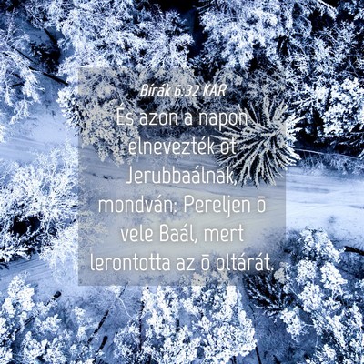 Picture 04 - Bírák 6:32 KAR - És azon a napon elnevezték õt Jerubbaálnak, - Bible Verse Picture