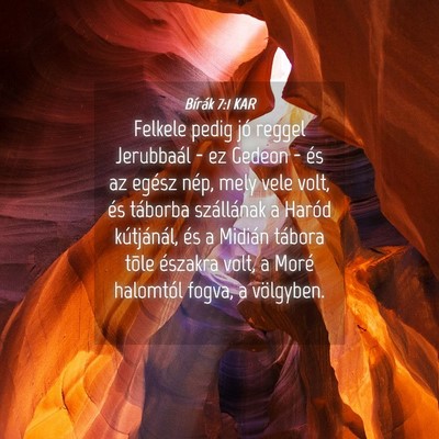 Picture 04 - Bírák 7:1 KAR - Felkele pedig jó reggel Jerubbaál - ez Gedeon - - Bible Verse Picture