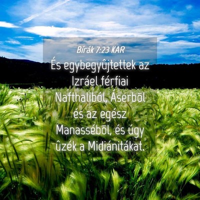 Picture 04 - Bírák 7:23 KAR - És egybegyûjtettek az Izráel férfiai - Bible Verse Picture