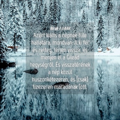 Picture 04 - Bírák 7:3 KAR - Azért kiálts a népnek füle hallatára, - Bible Verse Picture