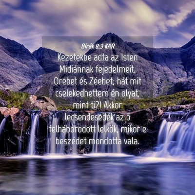 Picture 04 - Bírák 8:3 KAR - Kezetekbe adta az Isten Midiánnak fejedelmeit, - Bible Verse Picture