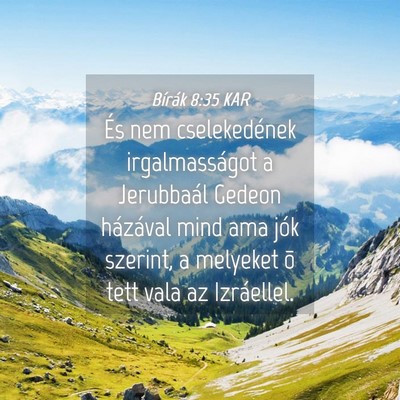 Picture 04 - Bírák 8:35 KAR - És nem cselekedének irgalmasságot a Jerubbaál - Bible Verse Picture