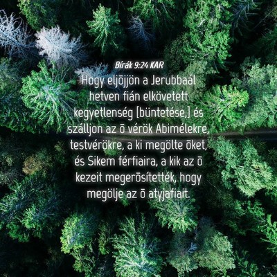 Picture 04 - Bírák 9:24 KAR - Hogy eljõjjön a Jerubbaál hetven fián - Bible Verse Picture