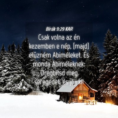 Picture 04 - Bírák 9:29 KAR - Csak volna az én kezemben e nép, [majd] - Bible Verse Picture