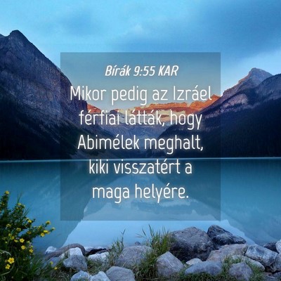 Picture 04 - Bírák 9:55 KAR - Mikor pedig az Izráel férfiai látták, hogy - Bible Verse Picture