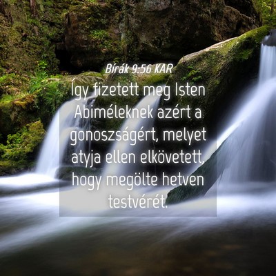 Picture 04 - Bírák 9:56 KAR - Így fizetett meg Isten Abiméleknek azért a - Bible Verse Picture