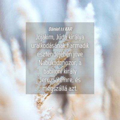 Picture 04 - Dániel 1:1 KAR - Jojakim, Júda királya uralkodásának harmadik - Bible Verse Picture