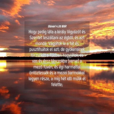 Picture 04 - Dániel 4:20 KAR - Hogy pedig láta a király Vigyázót és Szentet - Bible Verse Picture