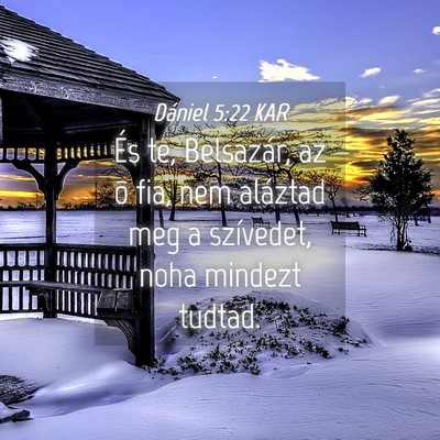 Picture 04 - Dániel 5:22 KAR - És te, Belsazár, az õ fia, nem aláztad meg a - Bible Verse Picture