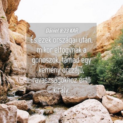 Picture 04 - Dániel 8:23 KAR - És ezek országai után, mikor elfogynak a - Bible Verse Picture