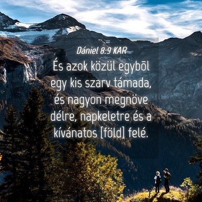 Picture 04 - Dániel 8:9 KAR - És azok közül egybõl egy kis szarv támada, - Bible Verse Picture