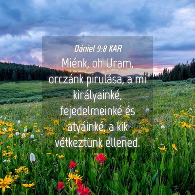 Picture 04 - Dániel 9:8 KAR - Miénk, oh Uram, orczánk pirulása, a mi - Bible Verse Picture