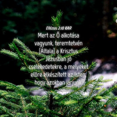 Picture 04 - Efézus 2:10 KAR - Mert az Õ alkotása vagyunk, teremtetvén - Bible Verse Picture