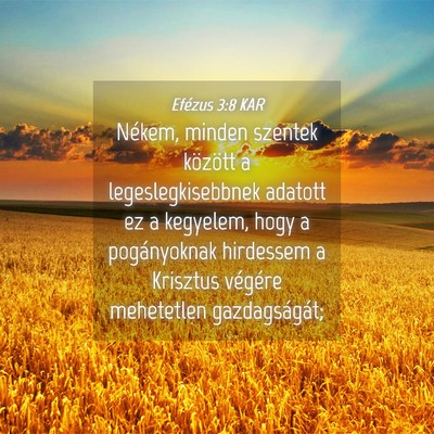 Picture 04 - Efézus 3:8 KAR - Nékem, minden szentek között a - Bible Verse Picture