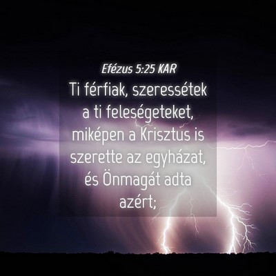 Picture 04 - Efézus 5:25 KAR - Ti férfiak, szeressétek a ti feleségeteket, - Bible Verse Picture