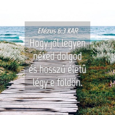 Picture 04 - Efézus 6:3 KAR - Hogy jól legyen néked dolgod és hosszú - Bible Verse Picture
