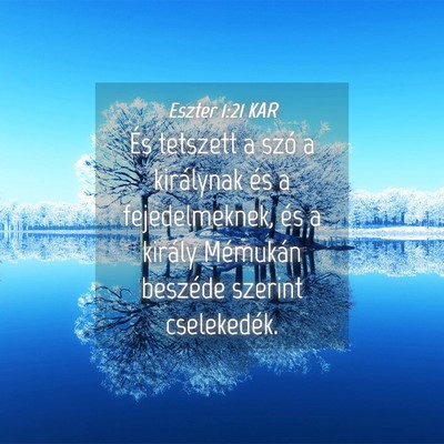 Picture 04 - Eszter 1:21 KAR - És tetszett a szó a királynak és a - Bible Verse Picture