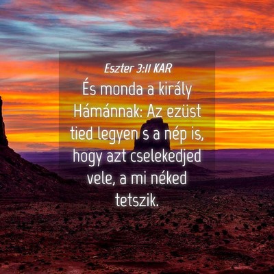 Picture 04 - Eszter 3:11 KAR - És monda a király Hámánnak: Az ezüst tied - Bible Verse Picture