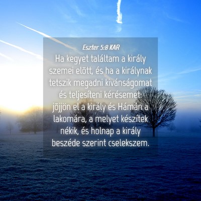 Picture 04 - Eszter 5:8 KAR - Ha kegyet találtam a király szemei elõtt, és - Bible Verse Picture
