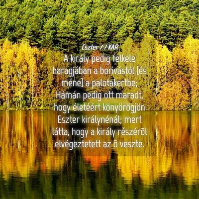 Picture 04 - Eszter 7:7 KAR - A király pedig felkele haragjában a - Bible Verse Picture