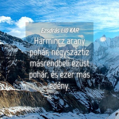 Picture 04 - Ezsdrás 1:10 KAR - Harmincz arany pohár, négyszáztíz - Bible Verse Picture