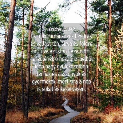 Picture 04 - Ezsdrás 10:1 KAR - És mikor imádkozék Ezsdrás és vallást tõn, - Bible Verse Picture