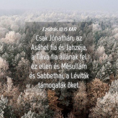 Picture 04 - Ezsdrás 10:15 KAR - Csak Jónathán, az Asáhel fia és Jahzéja, a - Bible Verse Picture