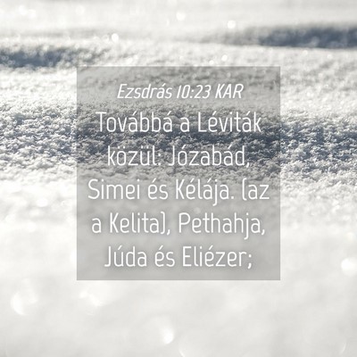 Picture 04 - Ezsdrás 10:23 KAR - Továbbá a Léviták közül: Józabád, Simei - Bible Verse Picture