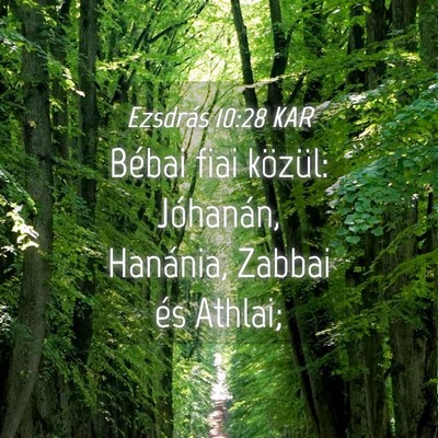 Picture 04 - Ezsdrás 10:28 KAR - Bébai fiai közül: Jóhanán, Hanánia, Zabbai - Bible Verse Picture