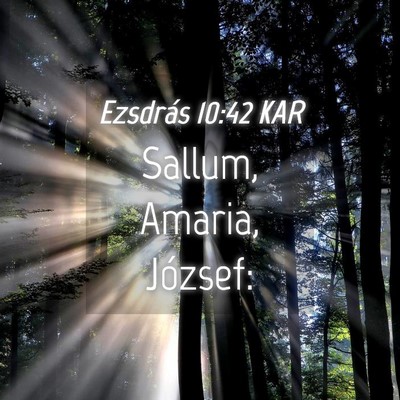 Picture 04 - Ezsdrás 10:42 KAR - Sallum, Amaria, - Bible Verse Picture