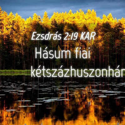 Picture 04 - Ezsdrás 2:19 KAR - Hásum fiai - Bible Verse Picture